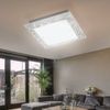 LED Deckenleuchte, Glas gemustert, weiß, braun, L 38cm Bild 2