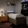 vidaXL Boxspringbett mit Matratze Creme 80x200 cm Stoff 3289602 Bild 5