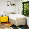 vidaXL Boxspringbett mit Matratze Creme 80x200 cm Stoff 3289602 Bild 4