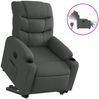 vidaXL Relaxsessel mit Aufstehhilfe Elektrisch Dunkelgrau Stoff 3206664 Bild 2