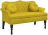 vidaXL Sitzbank mit Kissen Gelb 120,5x65x75 cm Samt 372146 Bild 2