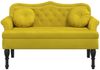 vidaXL Sitzbank mit Kissen Gelb 120,5x65x75 cm Samt 372146 Bild 3