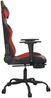Gaming-Stuhl mit Massage & Fußstütze Schwarz & Rot Kunstleder, Drehbar [345412] Bild 5
