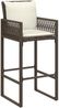 vidaXL Garten-Barhocker mit Kissen 2 Stk. Braun Poly Rattan 368706 Bild 4