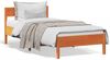vidaXL Massivholzbett ohne Matratze Wachsbraun 75x190 cm Kiefernholz 842785 Bild 2