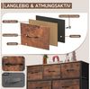 Refined Living Kommode Schubkastenkommode mit 2/4/5 /7/8/9 Schubladen stabilem Stahlrahmen (Sideboards mit Holzplatte und leicht zu ziehendem Griff für Schränke, wasserdicht Geeignet für Wohnzimmer, Kinderzimmer, Flur, Schlafzimmer), Große Kapazität, A... Bild 3