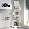 Tribesigns Eckregal 5-stöckiges Wand-Eck-Bücherregal, Ecke Bücherregal Aufbewahrungsregal Bild 2