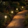 MARELIDA LED Solarleuchte 4er Set Solar Wegleuchten Bruchglas-Optik Gartenleuchte Kugel H: 30cm Bild 2