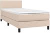 vidaXL Boxspringbett mit Matratze Cappuccino-Braun 90x200 cm Kunstleder, Härtegrad: H2 [3140986] Bild 3