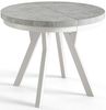 Alpi-Möbel Esstisch Wohnzimmertisch - Ausziehbarer runder Tisch 80-120 cm - Hellbeton, Ausziehbar, 2 x Einsatz 50 cm Bild 4