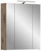 furnling Badezimmerspiegelschrank Ivy (1-St) 3 Türen, 9 Fächer, mit LED-Beleuchtung, Breite 60 cm, Nox Oak Bild 5