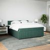 vidaXL Boxspringbett mit Matratze Dunkelgrün 180x200 cm Samt 3287821 Bild 3