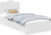 vidaXL Bettrahmen mit Kopfteil Weiß 90 x 190 cm Holzwerkstoff 3413657 Bild 2