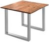 Esstisch Baumkante massiv Akazie nussbaum 80 x 80 silber QUINN 71246134 Bild 2