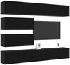 vidaXL TV-Schrankset 6 pcs Schwarz Eichen-Optik Holzwerkstoff 3332533 Bild 3