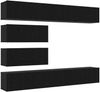 vidaXL TV-Schrankset 6 pcs Schwarz Eichen-Optik Holzwerkstoff 3332533 Bild 2