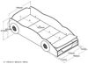 Autobett Kalonice 173x75x41 Kinderbett Spielbett MDF Blau Bild 5