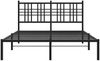 vidaXL Bettgestell mit Kopfteil Metall Schwarz 120x200 cm 376322 Bild 4