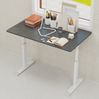 Höhenverstellbarer Schreibtisch mit Handkurbel in Grau – Home-Office Tisch, 100 x 60 x 90 cm, aus Metall und Holz Bild 1