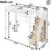 Hochbett mit RGB LED-Streifen, Rausfallschutz, 90x200cm, Treppe mit Regal und Kleiderschrank, Kinderbett, Metallbett Bild 5