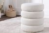riess-ambiente Sitzhocker VOGUE Ø50cm creme weiß (Einzelartikel, 1 St), Wohnzimmer · Bouclé · rund · mit Stauraum · Scandinavian Design Bild 2
