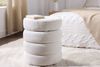 riess-ambiente Sitzhocker VOGUE Ø50cm creme weiß (Einzelartikel, 1 St), Wohnzimmer · Bouclé · rund · mit Stauraum · Scandinavian Design Bild 4