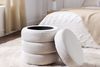riess-ambiente Sitzhocker VOGUE Ø50cm creme weiß (Einzelartikel, 1 St), Wohnzimmer · Bouclé · rund · mit Stauraum · Scandinavian Design Bild 3