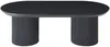 Vente-unique - LORIMILA Couchtisch Holz, Platte Schwarz - B 60 cm x H 40 cm x L 120 cm Bild 2