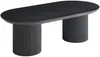 Vente-unique - LORIMILA Couchtisch Holz, Platte Schwarz - B 60 cm x H 40 cm x L 120 cm Bild 3