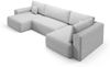 Wohnlandschaft mit Schlaffunktion ARONA XL Stoff Centaur Rostbraun Ottomane Links Bild 5