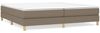 Polsterbett 25 x 200 x 200 cm Stoff Taupe Bild 2