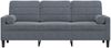 vidaXL 3-Sitzer-Sofa mit Zierkissen Dunkelgrau 180 cm Samt 3278230 Bild 3