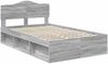 vidaXL Bettrahmen Graues Sonoma 135 x 190 cm Massives Kiefernholz 3412912 Bild 4