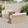 vidaXL Garten-Sofa-Set mit Speicher 7 pcs Beige Poly Rattan 3358269 Bild 3