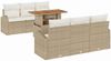 vidaXL Garten-Sofa-Set mit Speicher 7 pcs Beige Poly Rattan 3358269 Bild 2