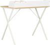 vidaXL Schreibtisch Weiß und Natur, 80 x 50 x 84 cm Bild 4