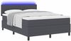 vidaXL LED Boxspringbett Dunkelgrau und Weiß 160 x 200 cm Cordstoff 3337608 Bild 3