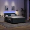 vidaXL LED Boxspringbett Dunkelgrau und Weiß 160 x 200 cm Cordstoff 3337608 Bild 5