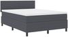 vidaXL LED Boxspringbett Dunkelgrau und Weiß 160 x 200 cm Cordstoff 3337608 Bild 2