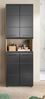 Badezimmer Hochschrank Cover in schwarz und Eiche 60 x 185 cm Bild 5