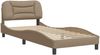 vidaXL Bettgestell ohne Matratze "Hvar" Cappuccino-Braun 90x200 cm Kunstleder 3207978 Bild 3