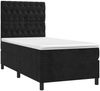 vidaXL Polsterbett mit Matratze Schwarz 90x190 cm Samt Bild 3