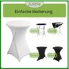 4x Julido Stehtischhusse Husse Weiß Stehtisch Stretch Ø 80cm Bistrotisch Bild 4
