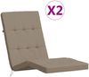 vidaXL '361992' Liegestuhl-Auflagen 2 Stk. Oxford-Gewebe, Taupe, 180 x 55 x 7 cm Bild 5