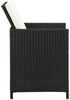 vidaXL 4-tlg. Gartenstuhl und Hocker Set Poly Rattan Schwarz 316751 Bild 4
