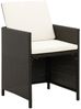 vidaXL 4-tlg. Gartenstuhl und Hocker Set Poly Rattan Schwarz 316751 Bild 2