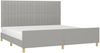Bettgestell mit Kopfteil Hellgrau 200x200 cm Stoff [3125243] Bild 3