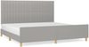 Bettgestell mit Kopfteil Hellgrau 200x200 cm Stoff [3125243] Bild 2