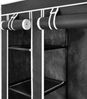 vidaXL Stoffschrank mit Fächern Kleiderstangen 45×150×176 cm Schwarz 240495 Bild 5