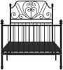 vidaXL Bettgestell Schwarz Metall und Sperrholz 100x200 cm [324844] Bild 3